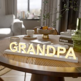 LED Light Letters, Magnetic Sign with Touch Dimmer, Party & Home Décor GRANDPA