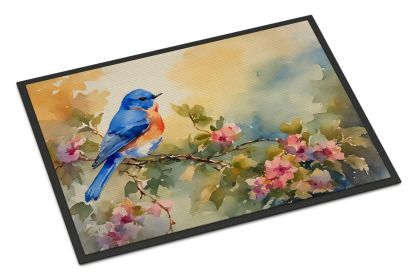 Bluebird Doormat Front Door Mat Indoor Outdoor Rugs for Entryway, Non Slip Washable Low Pile, 24H X 36W