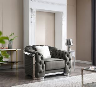 Sophisticated Gray Accent Chair