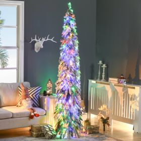 7' Artificial Slim Christmas Trees (Option: Green-850x300x320 mm)