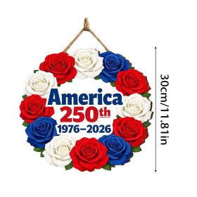 1PC Wooden tags for Independence Day, patriotic American homes, rural areas, wooden walls, door decorations, wooden crafts (Color: 76, size: 30*30*0.5cm)