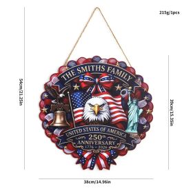 1PC Wooden tags for Independence Day, patriotic American homes, rural areas, wooden walls, door decorations, wooden crafts (Color: 127, size: 20*20*0.5cm)