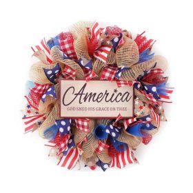 1PC Wooden tags for Independence Day, patriotic American homes, rural areas, wooden walls, door decorations, wooden crafts (Color: 118, size: 40*40*0.5cm)