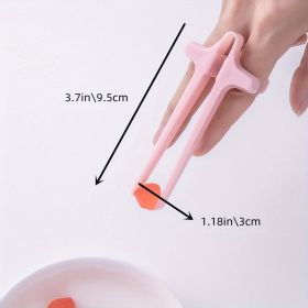 1pc Finger Snack Chopsticks For Gamers, Snack Clips, Gaming Finger Sleeves, Game Controllers, Game Accessories, Cell Phones Accessories, Finger T (Color: Pink)